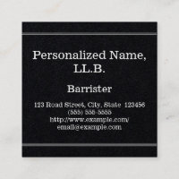 Professional Barrister Business Card