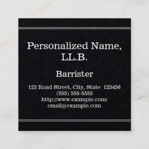 Professional Barrister Business Card