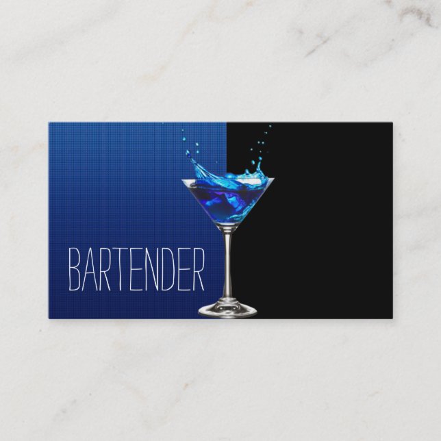 Professional Bartender Business Card (Front)