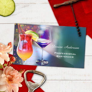 Professional Bartender Business Card