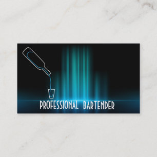 Professional Bartender Business Cards