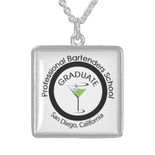 Professional Bartender School Graduate Necklace