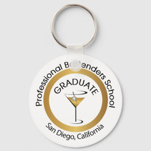 Professional Bartender School Key Chain