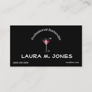 Professional Bartenders Business Card
