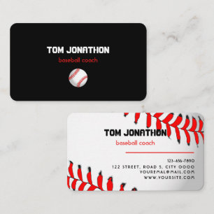 professional Baseball Coach Business Card