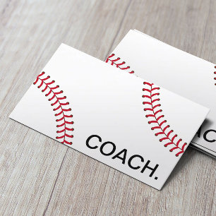 Professional Baseball Coach Sport Instruction Business Card