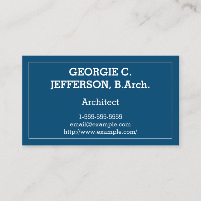 Professional & Basic Architect Business Card (Front)