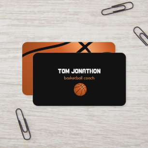 professional Basketball Coach Business Card