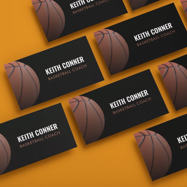 Professional Basketball Coach Business Card (Creator Uploaded)