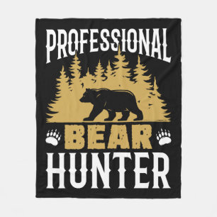 Professional Bear Hunter Fleece Blanket