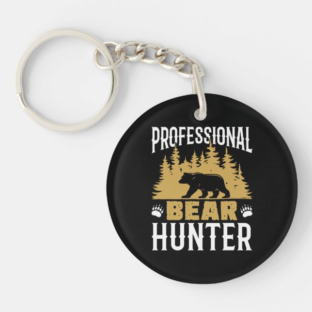 Professional Bear Hunter Key Ring (Front)