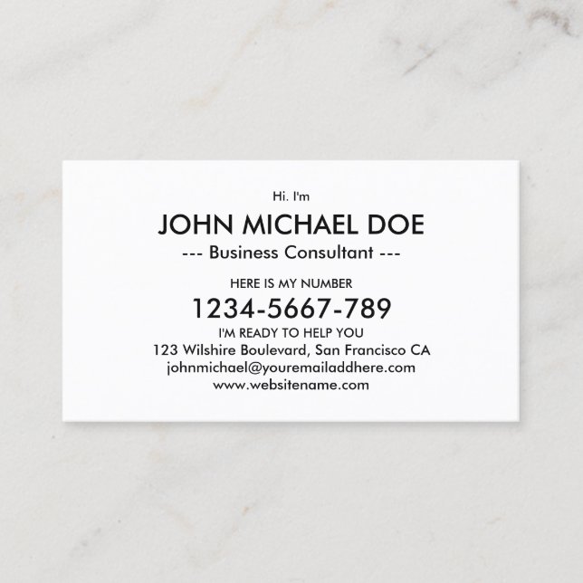 Professional Best Business Card (Front)