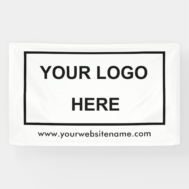Professional Big Business Logo Black White Banner (Horizontal)