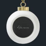 Professional black add your name handwriting retro ceramic ball christmas ornament<br><div class="desc">This template can be customised to meet all personal occupations.</div>