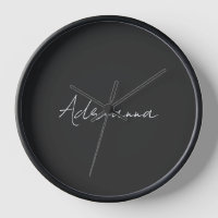 Professional black add your name handwriting retro
