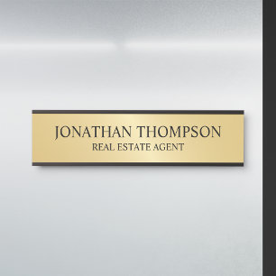 Professional Black and Gold Door Sign