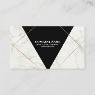 Professional Black and Gold Marble Business Card