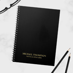 Professional Black and Gold Notebook