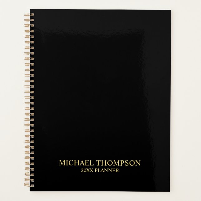 Professional Black and Gold Planner (Front)