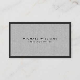 Professional Black and Grey Linen Business Card