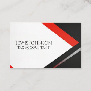 Professional Black and Red Modern Editable Business Card