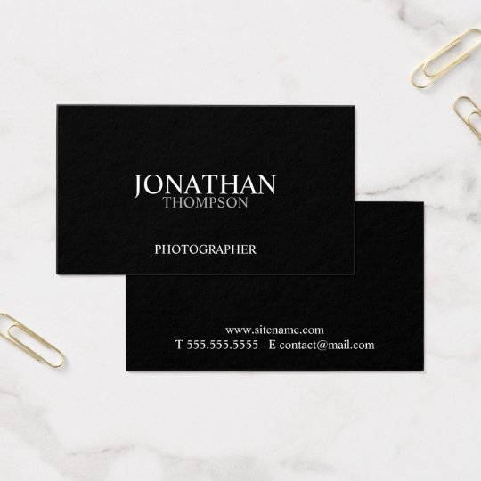 Professional Black and White Business Card