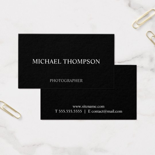 Professional Black and White Business Card