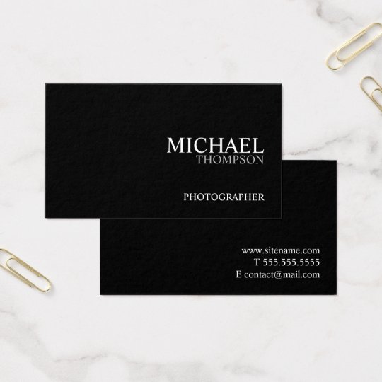 Professional Black and White Business Card
