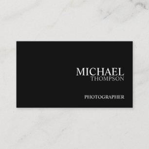 Professional Black and White Business Card