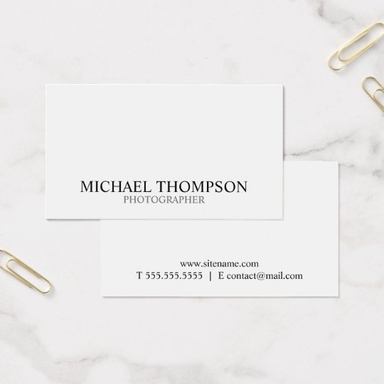 Professional Black and White Business Card
