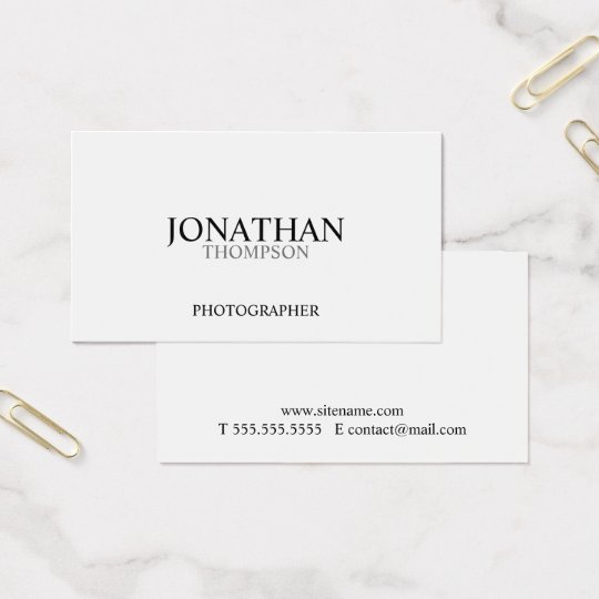 Professional Black and White Business Card