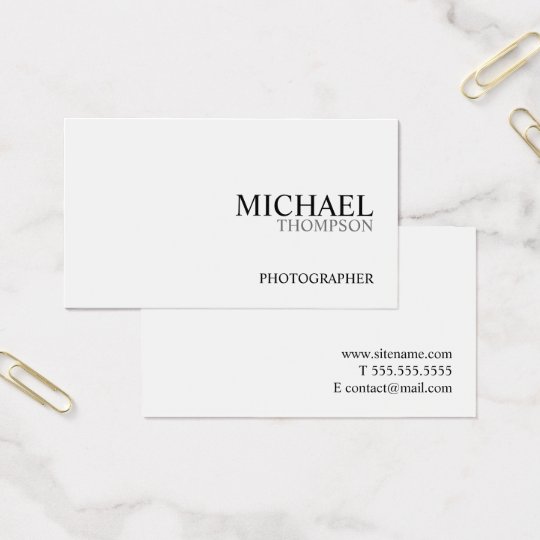 Professional Black and White Business Card