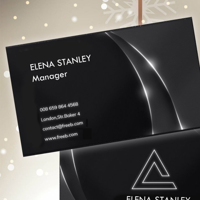 Professional Black and White Minimalist  Business Card (Creator Uploaded)