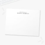 Professional Black and White Notepad<br><div class="desc">Professional Notepad features custom name and text in black classic serif font style on white background.</div>