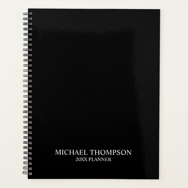 Professional Black and White Planner (Front)