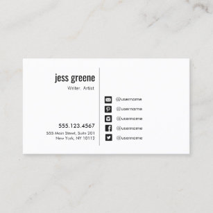 Facebook Icon Business Cards Zazzle Uk