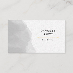 Professional Black and White Watercolor Appointment Card