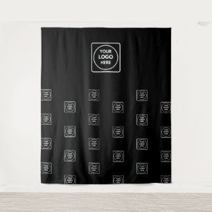 Professional Black Backdrop Custom Business  Tapestry
