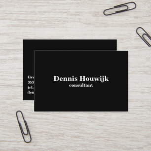 Professional black blank visiting card