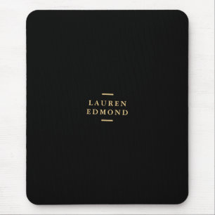 Professional Black Brushstroke Gold Mouse Mat