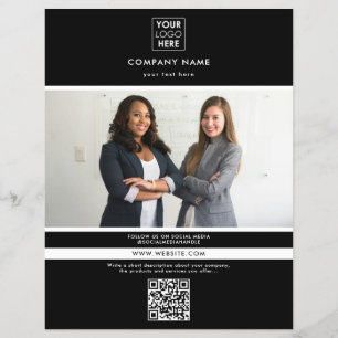 Professional Black Business Promotional Photo  Flyer