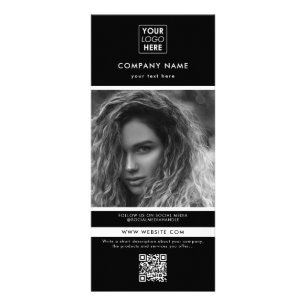 Professional Black Business Promotional Photo  Rack Card