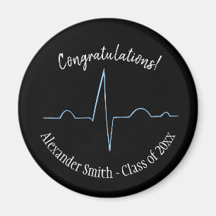 Professional Black Doctor Graduation Favour Magnet
