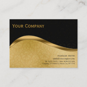 Professional Black Gold Metal Modern Elegant Busin Business Card