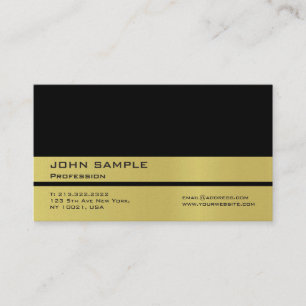Professional Black Gold Premium Pearl Finished Business Card