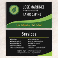 Professional Black Green Landscaping Lawn Care