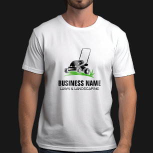Professional Black Green Lawn Care & Landscaping T-Shirt