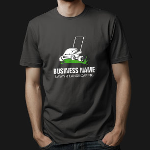Professional Black Green Lawn Care & Landscaping T-Shirt
