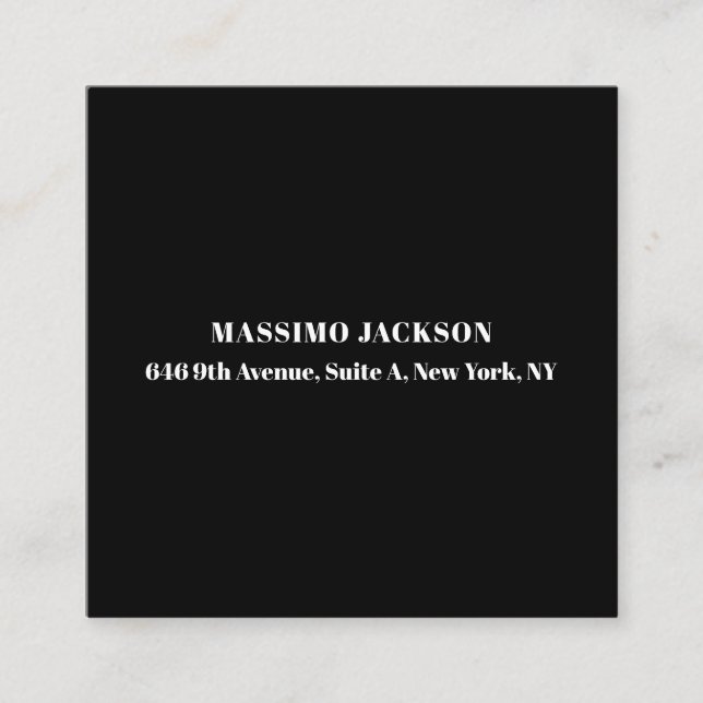 Professional black grey modern minimalist add name enclosure card (Front)