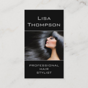 Professional Black Hair Stylist Beauty Salon Card